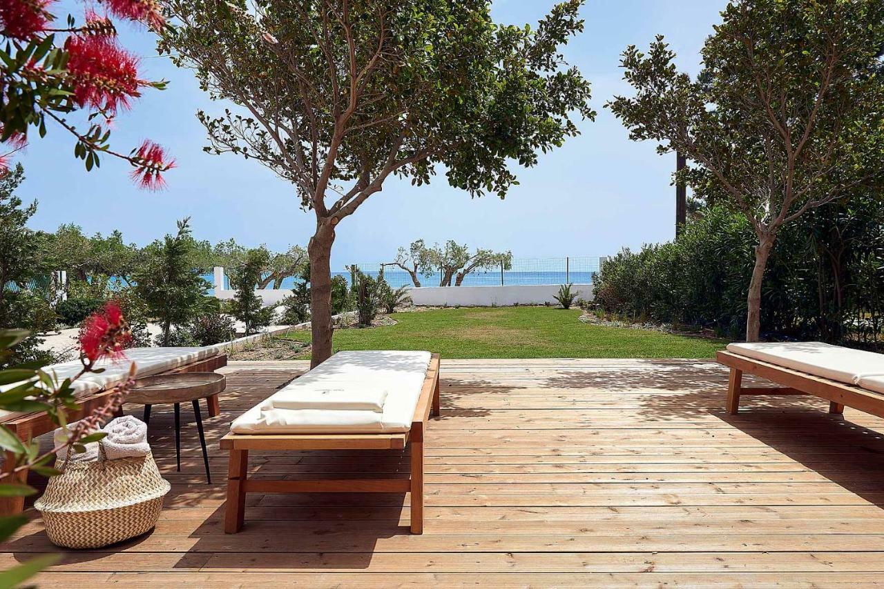 Beachfront Villa On Crete - Kirvas, Member Of Pelagaios Villas Кутсунари Экстерьер фото